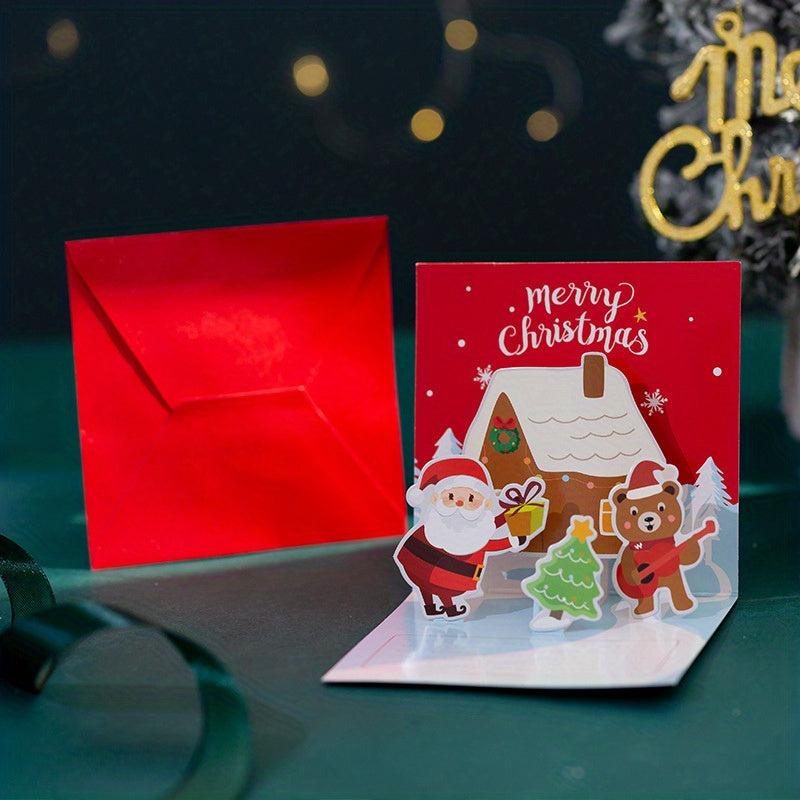 Christmas Pop Up Greeting Card & Envelope Set