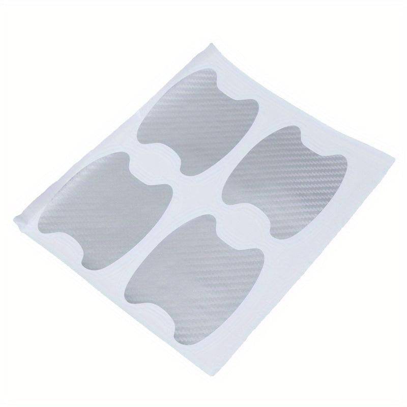 4pcs Car Door Handle Protectors Carbon Fiber Texture Scratch Waterproof Stickers