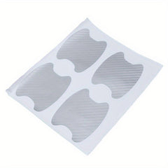4pcs Car Door Handle Protectors Carbon Fiber Texture Scratch Waterproof Stickers