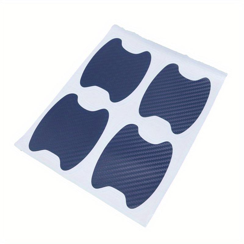 4pcs Car Door Handle Protectors Carbon Fiber Texture Scratch Waterproof Stickers