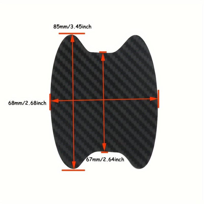 4pcs Car Door Handle Protectors Carbon Fiber Texture Scratch Waterproof Stickers
