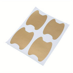 4pcs Car Door Handle Protectors Carbon Fiber Texture Scratch Waterproof Stickers