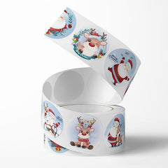 Merry Christmas Santa Stickers - 500pcs