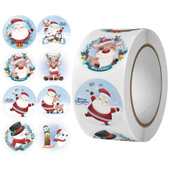 Merry Christmas Santa Stickers - 500pcs