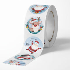 Merry Christmas Santa Stickers - 500pcs