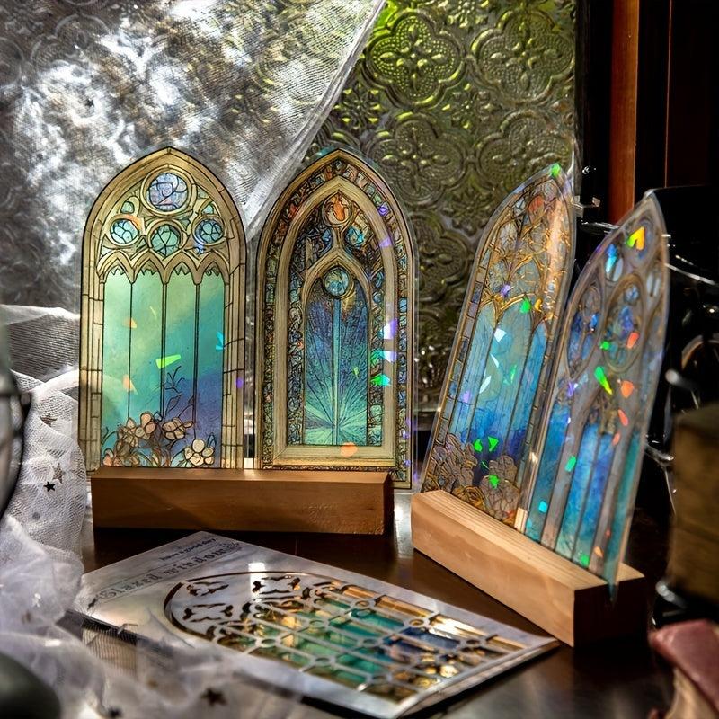 10pcs Vintage Doors & Windows Stickers Pack DIY Scrapbooking Art Aesthetics