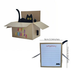 Funny Cat Pop Up Birthday Greeting Card with Envelop & Message Card