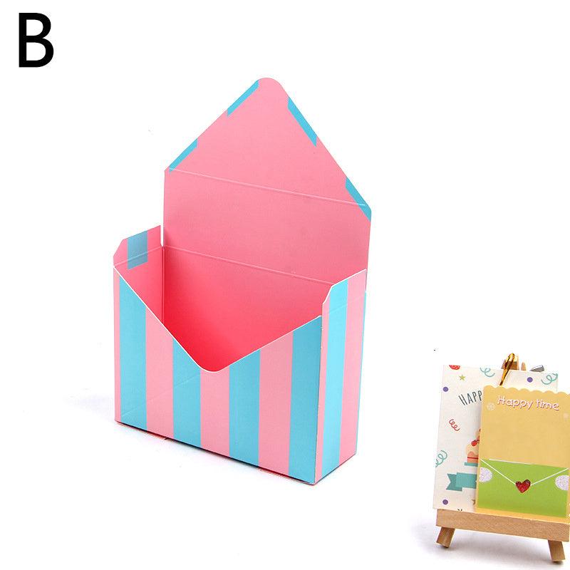 Romantic Envelope Stripe Flower Dot Bouquet Paper Packing Box Holder