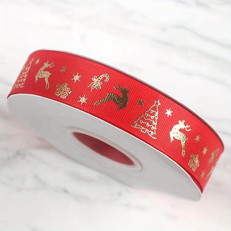 5m Christmas Ribbon Flowers Cake Tree Decoration Golden Red Green Ribbon