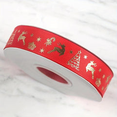 5m Christmas Ribbon Flowers Cake Tree Decoration Golden Red Green Ribbon