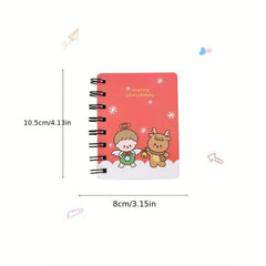 Christmas Coil Book Mini Portable Notepad Pocket Notebook School Supplies