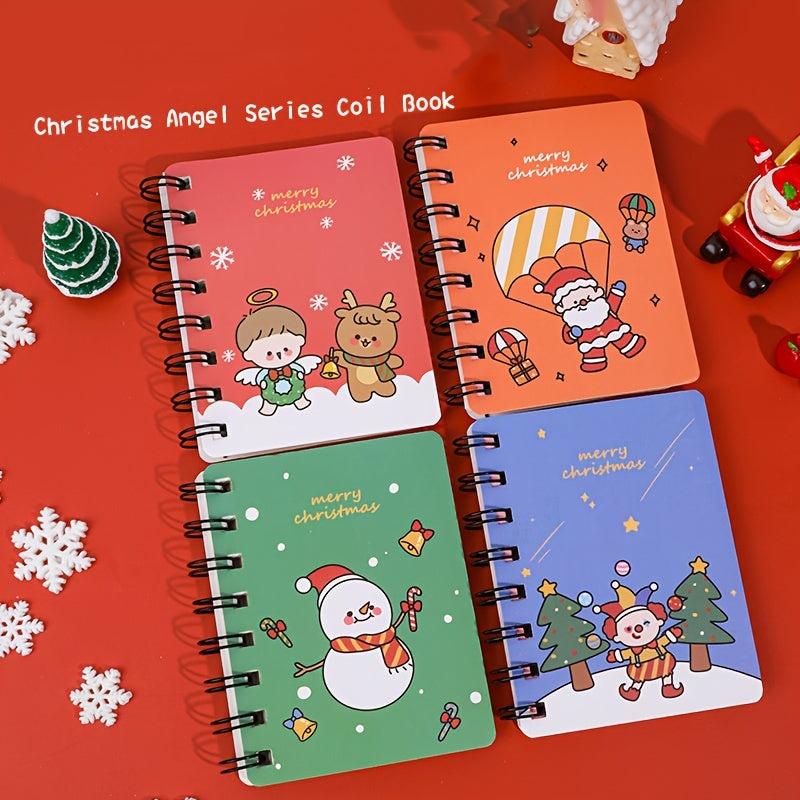 Christmas Coil Book Mini Portable Notepad Pocket Notebook School Supplies