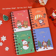 Christmas Coil Book Mini Portable Notepad Pocket Notebook School Supplies