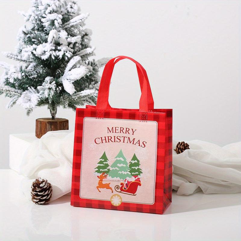 4pcs 23 22 Waterproof Christmas Non-woven Fabric Tote Bags