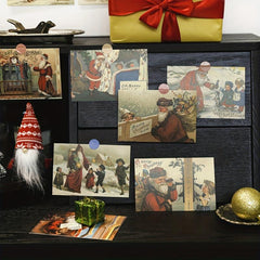 30pcs Christmas Greeting Cards Vintage Postcards Small Business Supplies