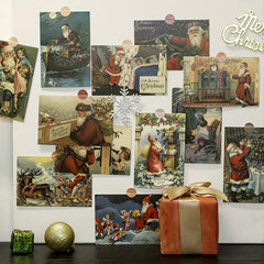 30pcs Christmas Greeting Cards Vintage Postcards Small Business Supplies