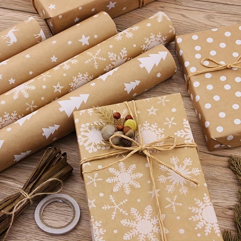 5pcs Christmas Wrapping Paper Sheet - 5 Different Designs 43x100 Cm