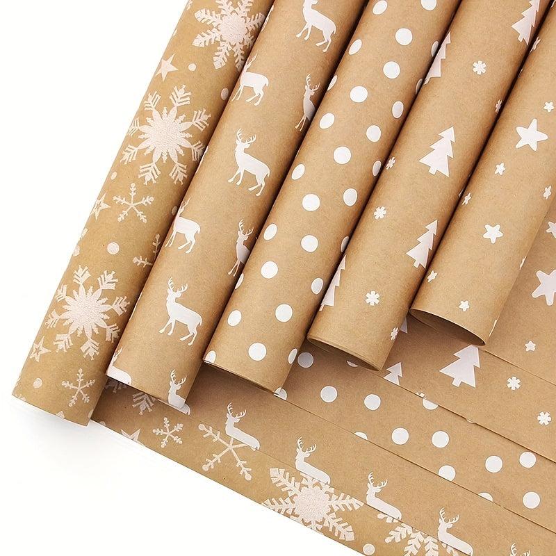 5pcs Christmas Wrapping Paper Sheet - 5 Different Designs 43x100 Cm