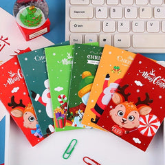 20pcs Cartoon Christmas Small Book Portable Pocket Notepad Student Gift
