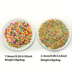 10g Polystyrene Filler Balls for DIY Snow Mud, Small Foam Beads Bottle