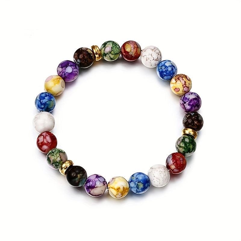 7 Chakra Bracelet for Women with Real Stones, Meditation Yoga Gemstone Jewelry