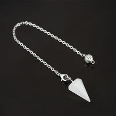 Natural Stone Quartz Gemstone Crystal Hexagonal Reiki Chakra Pendant