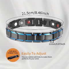 Ultra Strength Magnetic Bracelet for Men Adjustable Length with Sizing Tool