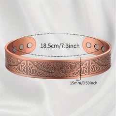 Copper Magnetic Bracelet for Men 99.99 Solid Pure Copper Jewelry Cuff Bangles