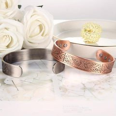 Copper Magnetic Bracelet for Men 99.99 Solid Pure Copper Jewelry Cuff Bangles