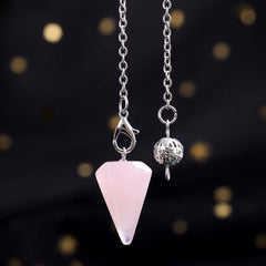 3pcs Crystal Pendulums Set Amethyst Rose Quartz Clear Quartz Healing Crystal