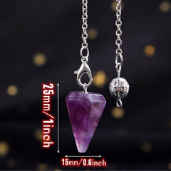 3pcs Crystal Pendulums Set Amethyst Rose Quartz Clear Quartz Healing Crystal