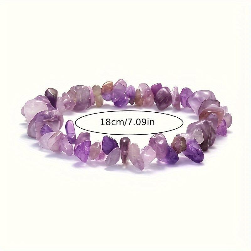 Natural Amethyst Bracelet DIY Kit Women's Crystal Gift Home Decor