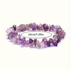 Natural Amethyst Bracelet DIY Kit Women's Crystal Gift Home Decor