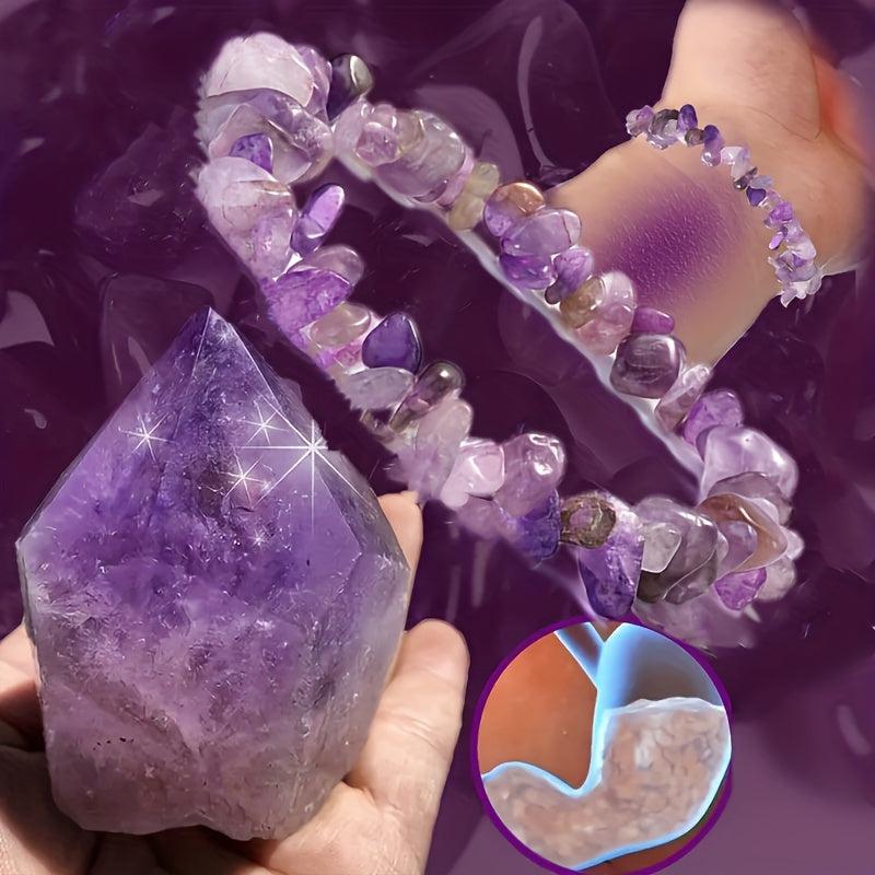 Natural Amethyst Bracelet DIY Kit Women's Crystal Gift Home Decor
