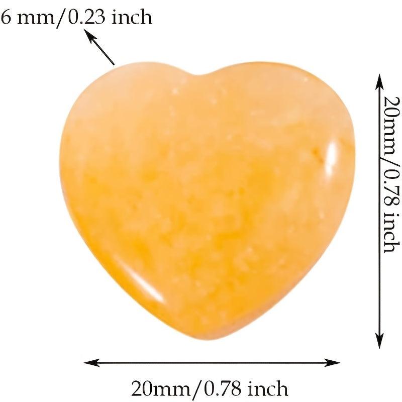 15pcs Heart Crystals Healing Pocket Stones Rose Quartz Amethyst Set