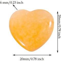 15pcs Heart Crystals Healing Pocket Stones Rose Quartz Amethyst Set