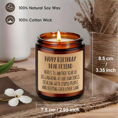 Scented Candles Aromatherapy Glass Jar Birthday Gift Women Bestie