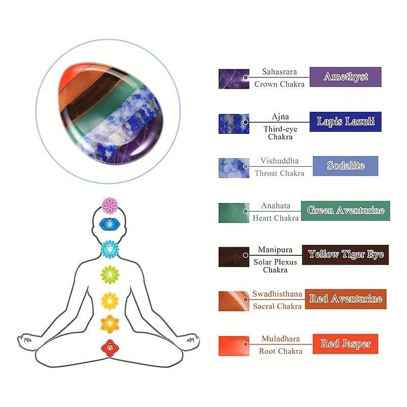 Crystal Tears Chakra Worry Stone for Anxiety Relief
