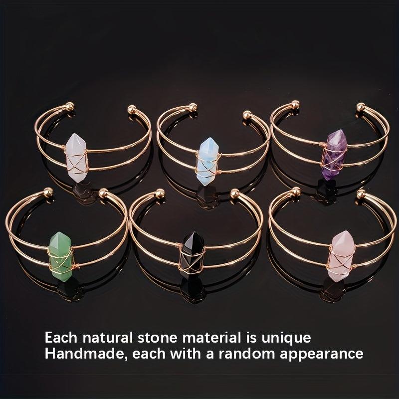 Natural Gemstone Bracelet Chakra Gems Stones Beads Healing Crystal Quartz Women