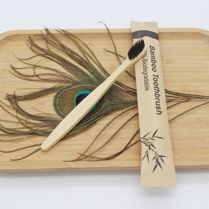 20pcs Bamboo Biodegradable Toothbrush Soft Bristles Deep Cleaning Oral Care