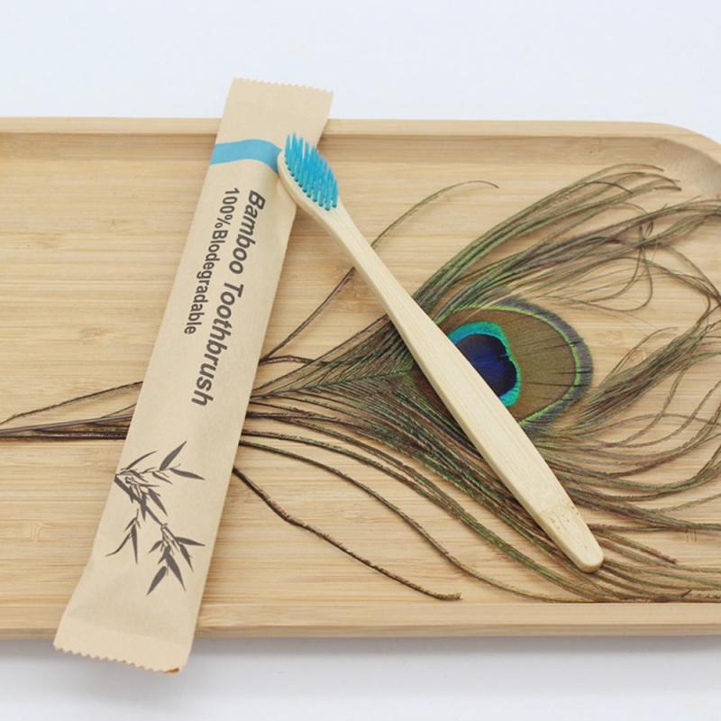 20pcs Bamboo Biodegradable Toothbrush Soft Bristles Deep Cleaning Oral Care