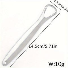 1Pcs Tongue Scraper Reduce Bad Breath Stainless Steel Tongue Cleaners