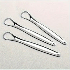1Pcs Tongue Scraper Reduce Bad Breath Stainless Steel Tongue Cleaners