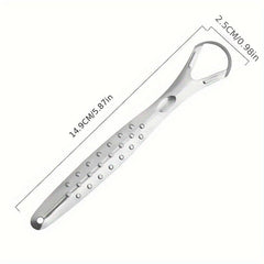 1Pcs Tongue Scraper Reduce Bad Breath Stainless Steel Tongue Cleaners