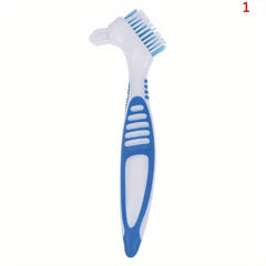 Denture Cleaning Brush Double Sided Layered Bristles & Handle