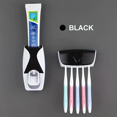 Automatic Toothpaste Dispenser & Brush Holder with Squeezer