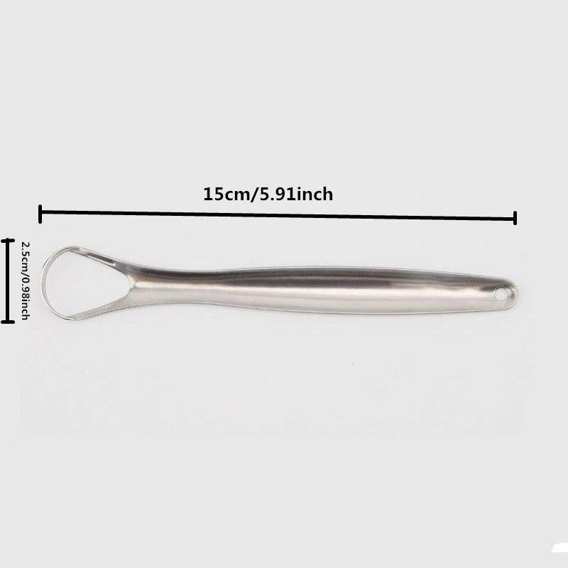 Stainless Steel Tongue Scraper Oral Care Tool - Reduce Bad Breath