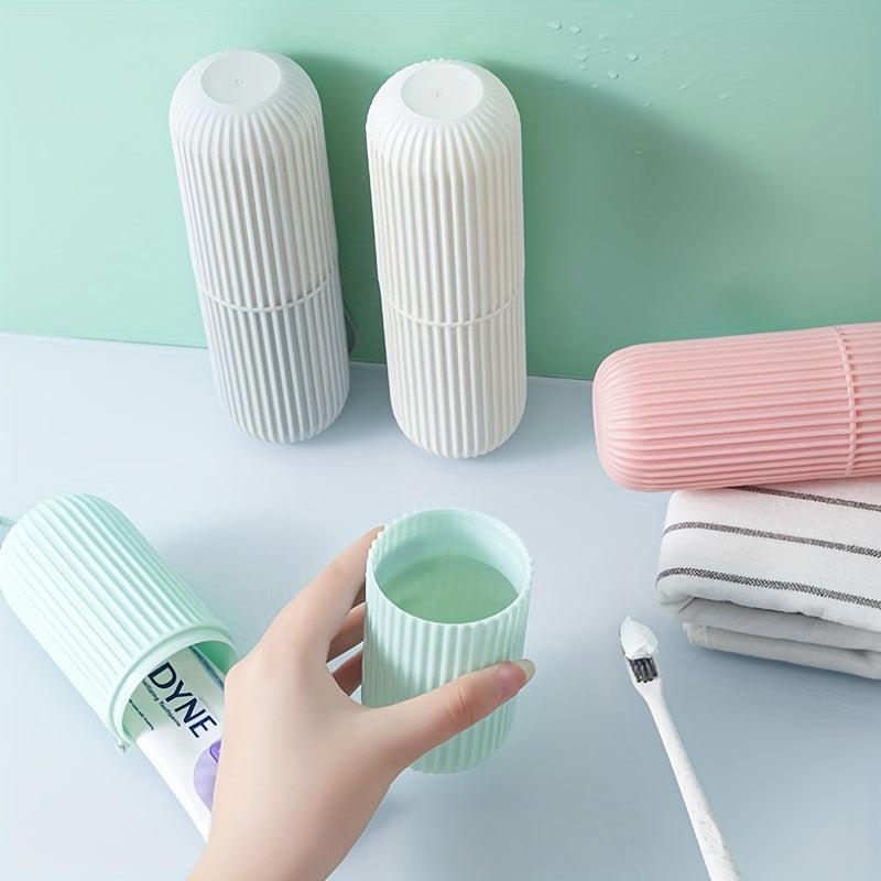 Portable Toothbrush Storage Box for Travel - Couple Washing Cup