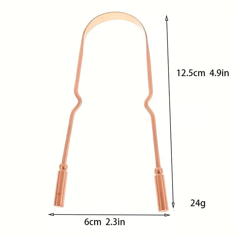 Copper U-shaped Tongue Scraper Reduce Bad Breath Oral Care Tool