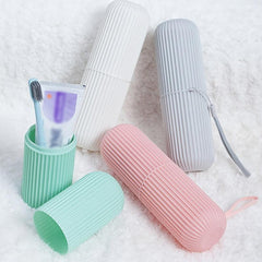 Portable Couple Toothbrush Box & Mouthwash Cup for Travel